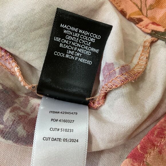 Torrid Pink Floral Stretch Challis Tea Length Cami Dress Size 2XL Babydoll - Picture 11 of 11